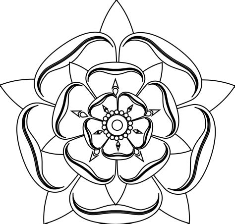 tudor rose black and white